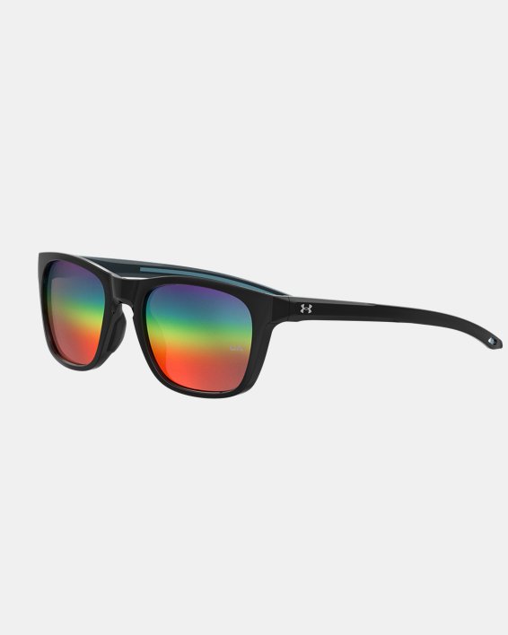Unisex UA Raid Mirror Pride Sunglasses, Black, pdpMainDesktop image number 4